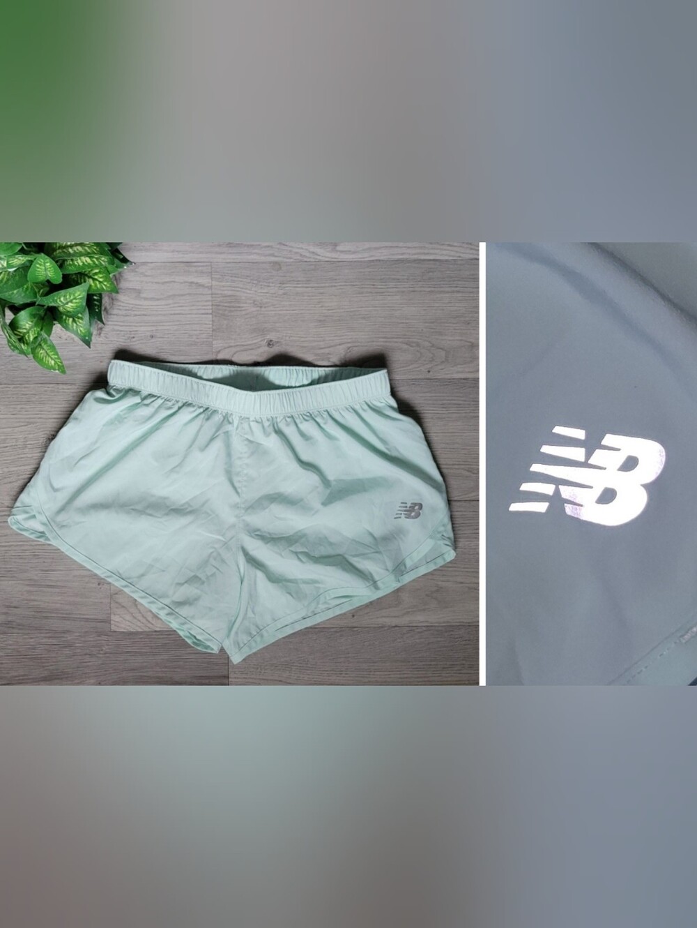 New Balance Mint Green 2-in-1 Woven Loose & Compression Athletic Shorts, Small